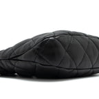 CHANEL 22K HOBO SHOULDER BAG LAMBSKIN BLACK BRUSHED GHW (MICROCHIP)