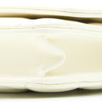 CHANEL PEARL CRUSH WALLET ON CHAIN LAMBSKIN WHITE BRUSHED GHW (MICROCHIP)