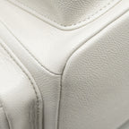 CHANEL 23K TRIPLE POCKET MINI BACKPACK CAVIAR WHITE LGHW (MICROCHIP)