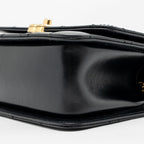 CHANEL GOLD CRUSH MINI FLAP BAG SHINY CALFSKIN BLACK GHW (MICROCHIP)