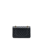 CHANEL SMALL CLASSIC DOUBLE FLAP BAG CAVIAR BLACK GHW (MICROCHIP)