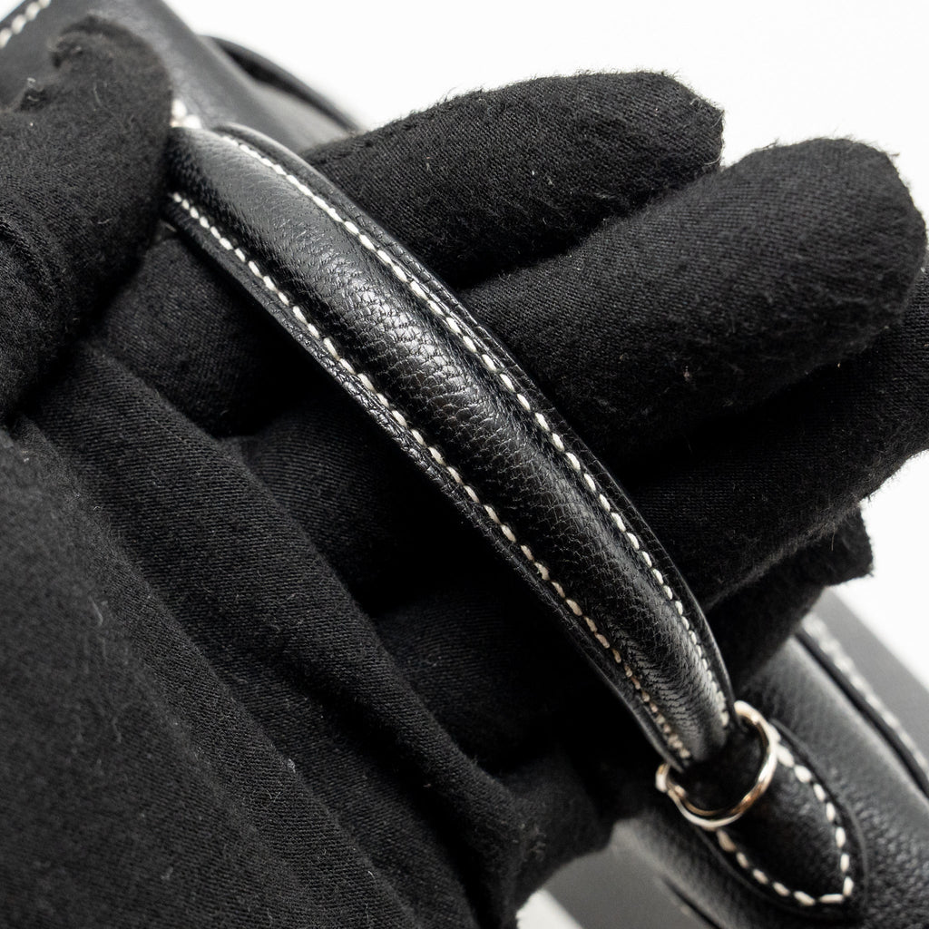 Hermes Mini Kelly II Special Order Chèvre Mysore Black/Lime SHW