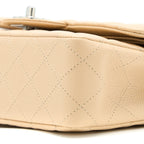 CHANEL CLASSIC DOUBLE FLAP BAG CAVIAR LIGHT BEIGE SHW