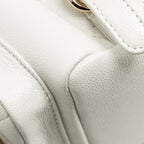 CHANEL 23K TRIPLE POCKET MINI BACKPACK CAVIAR WHITE LGHW (MICROCHIP)