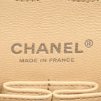 CHANEL CLASSIC DOUBLE FLAP BAG CAVIAR LIGHT BEIGE SHW