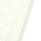 CHANEL PEARL CRUSH WALLET ON CHAIN LAMBSKIN WHITE BRUSHED GHW (MICROCHIP)