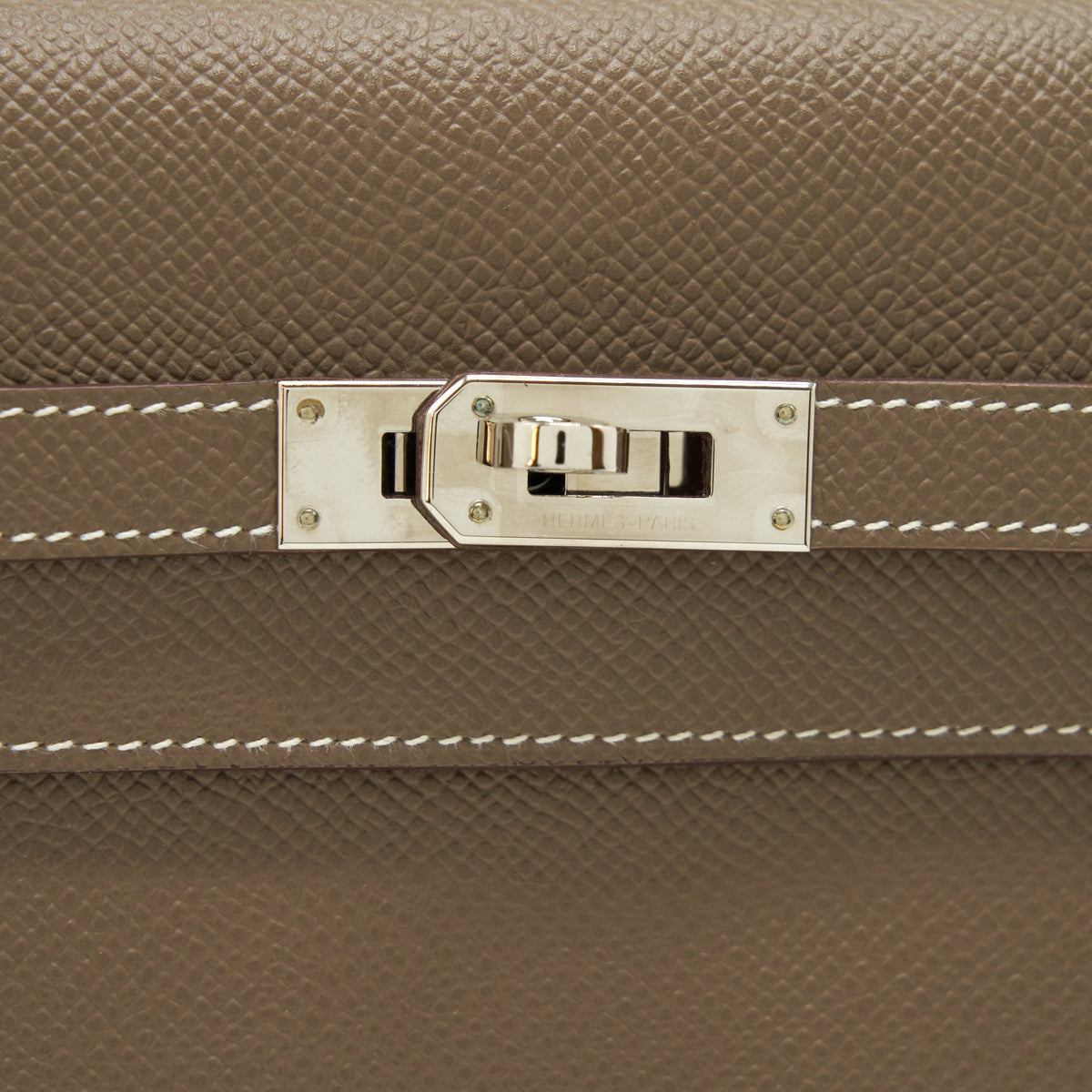Hermes Classic Kelly Long Wallet Epsom Etoupe SHW