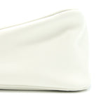 PRADA TRIANGLE LEATHER SHOULDER BAG WHITE SHW