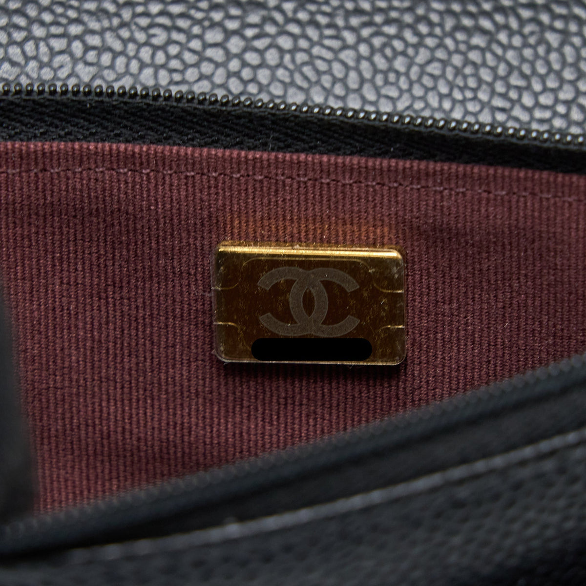 CHANEL CLASSIC WALLET ON CHAIN CAVIAR BLACK GHW (MICROCHIP)