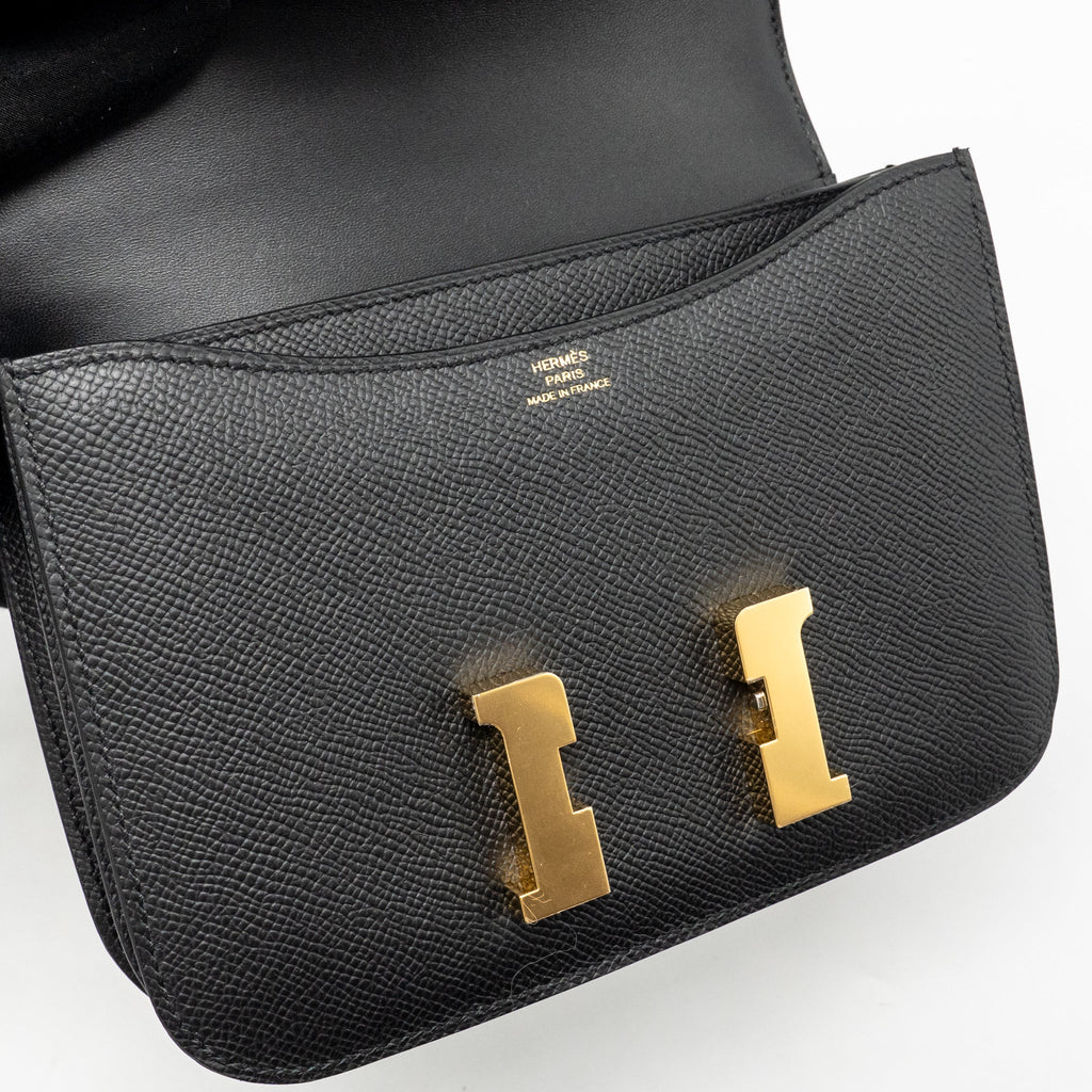 Hermes Mini Constance epsom black GHW