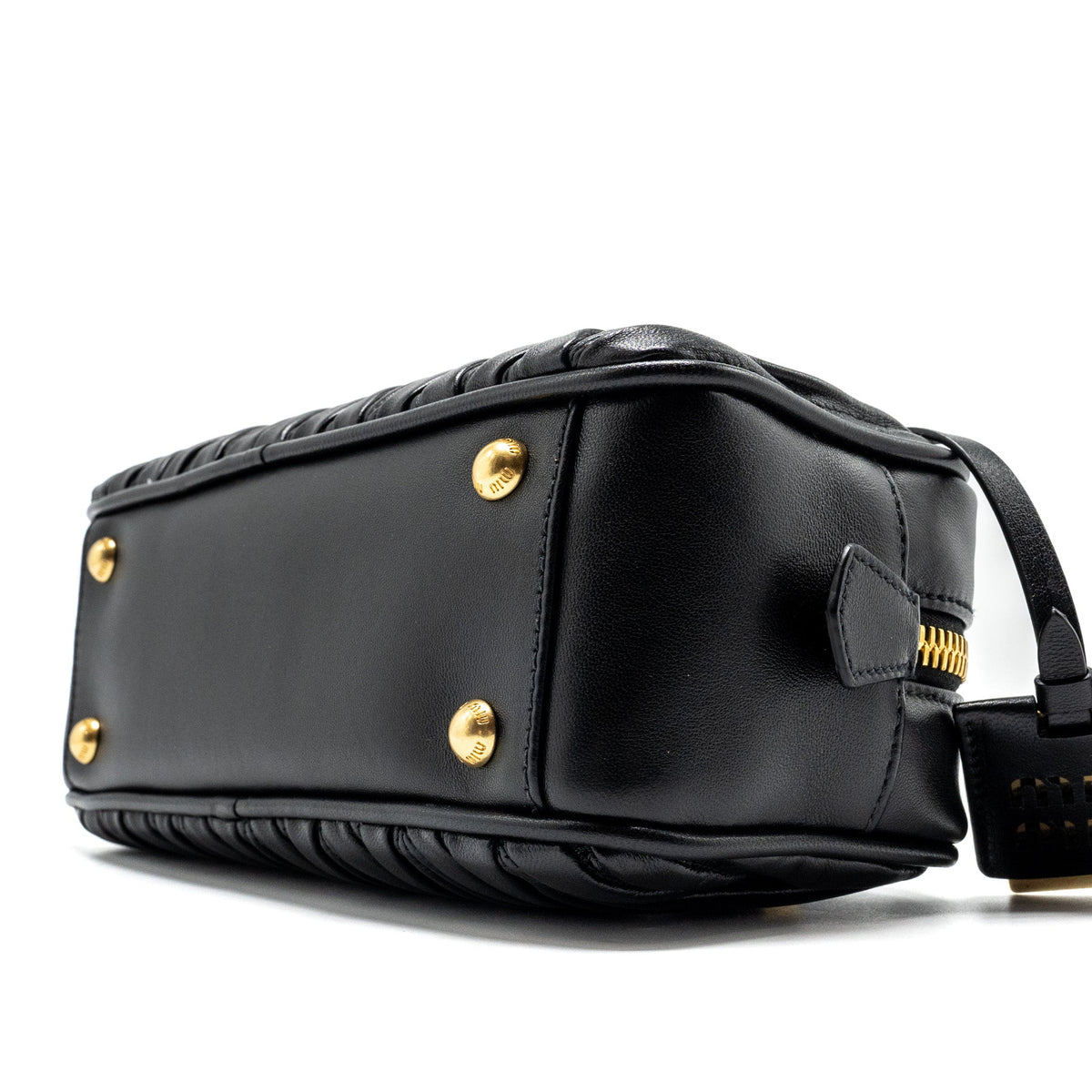 MIU MIU ARCADIE MATELASSE NAPPA BAG BLACK GHW