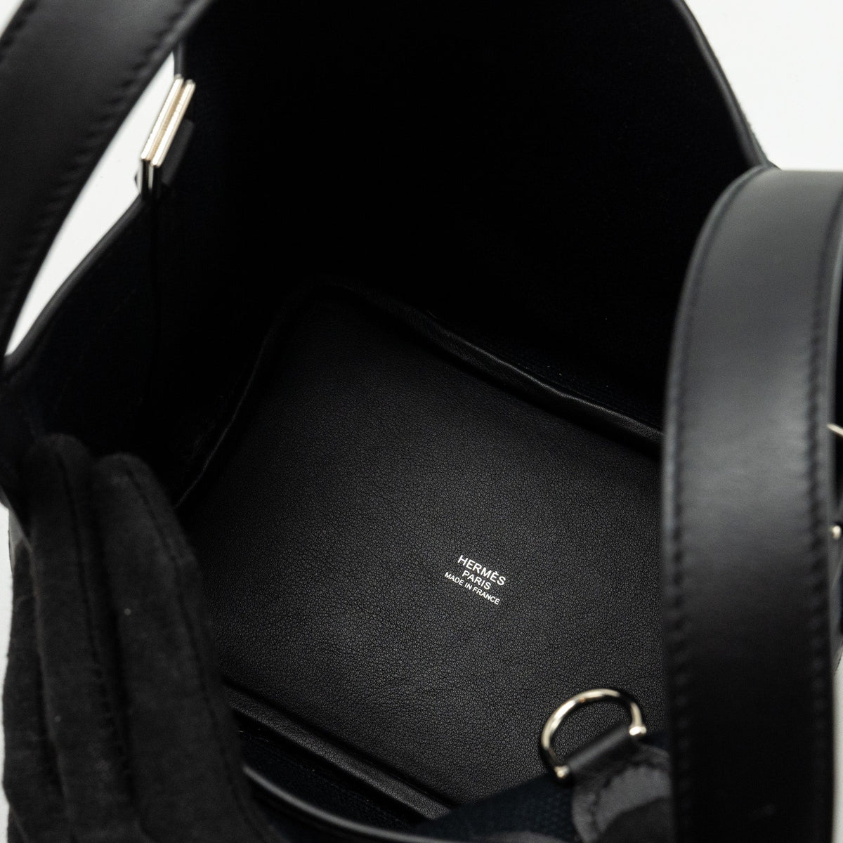Hermes Cargo Picotin 18 Lock bag canvas / swift Black SHW
