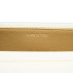CHANEL PEARL CRUSH WALLET ON CHAIN LAMBSKIN WHITE BRUSHED GHW (MICROCHIP)