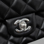 CHANEL MINI RECTANGULAR FLAP BAG LAMBSKIN BLACK WITH SHW (MICROCHIP)