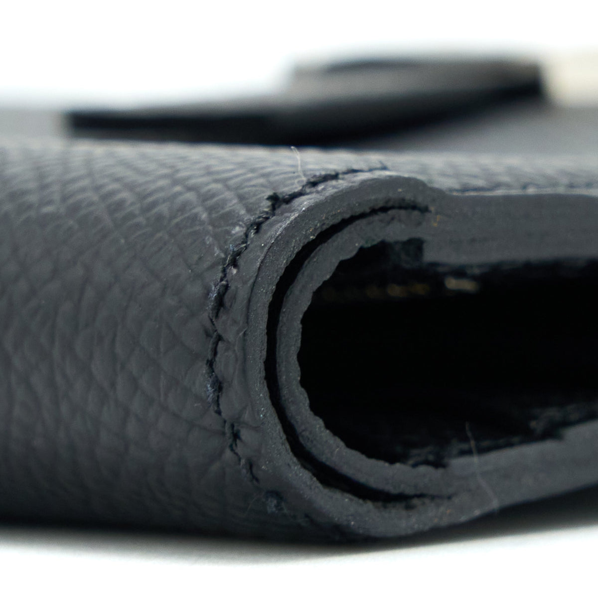 HERMES BEARN COMPACT WALLET EPSOM BLACK SHW
