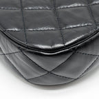 CHANEL 23K SMALL HOBO SHOULDER BAG CALFSKIN BLACK GHW (MICROCHIP)