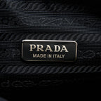 PRADA TRIANGLE LEATHER SHOULDER BAG WHITE SHW