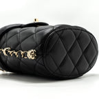 CHANEL VANITY WITH CHAIN LAMBSKIN BLACK LGHW(MICROCHIP)