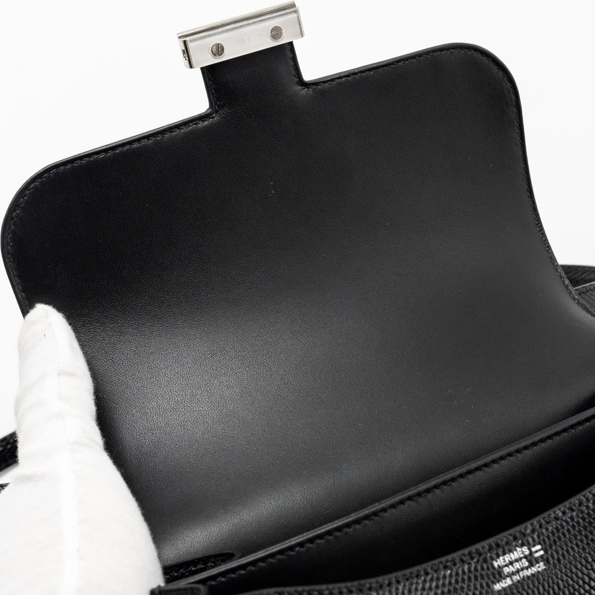 HERMES MINI CONSTANCE LIZARD VARANUS SALVATOR BLACK SHW