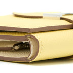 Hermes Bearn Compact Wallet Epsom 1Z Jaune Poussin SHW