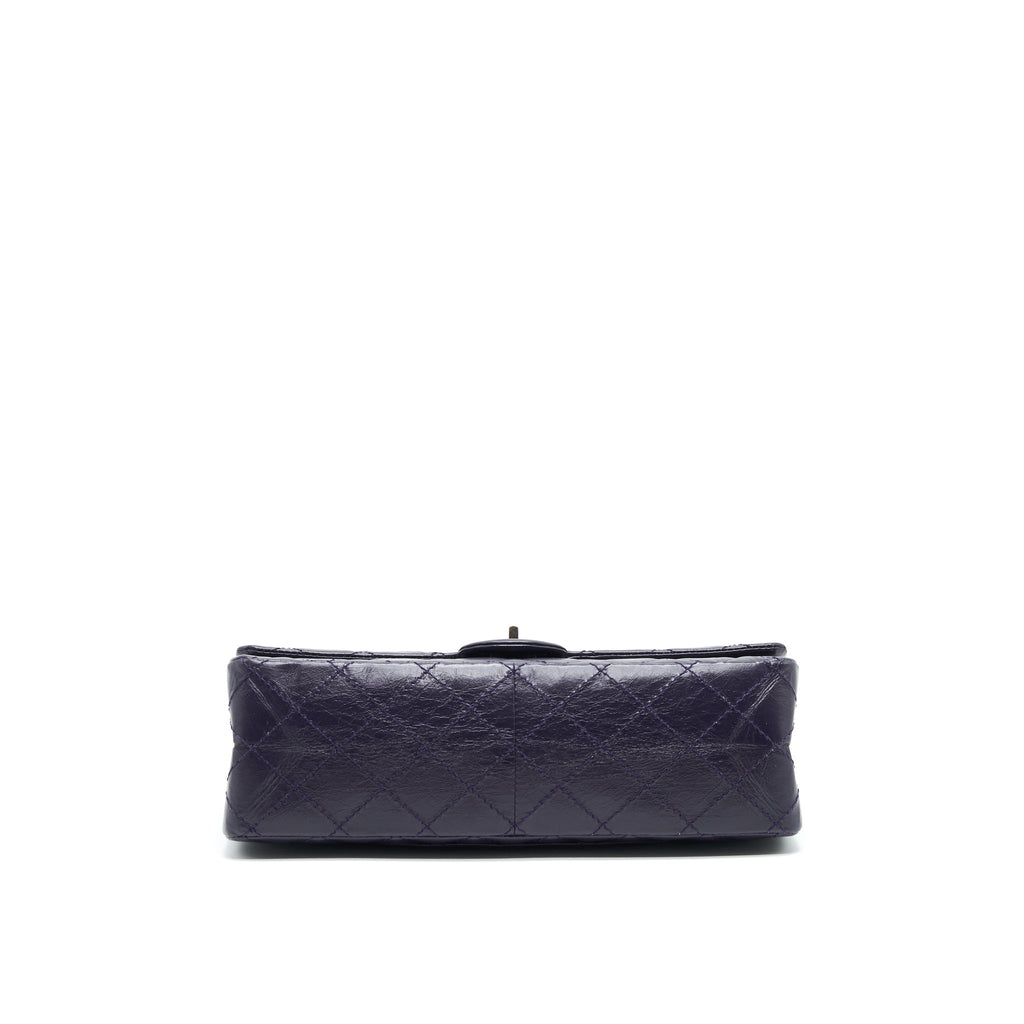 CHANEL REISSUE 226 IN DARK PURPLE WITH SILVER RUTHENIUM HARDWARE
