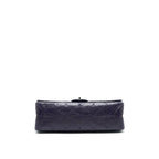 CHANEL REISSUE 226 IN DARK PURPLE WITH SILVER RUTHENIUM HARDWARE