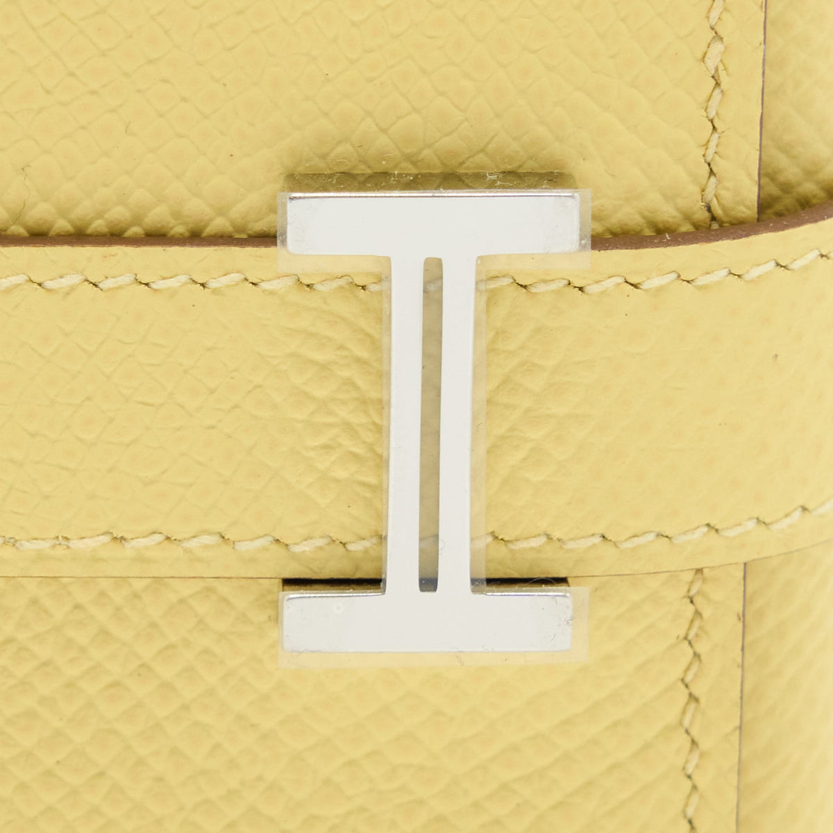 Hermes Bearn Compact Wallet Epsom 1Z Jaune Poussin SHW