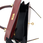 HERMES KELLY 25 SPECIAL ORDER SOMBRERO ROUGE H BRUSHED GHW