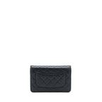CHANEL CLASSIC WALLET ON CHAIN CAVIAR BLACK GHW (MICROCHIP)