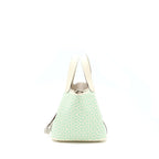 HERMES PICOTIN 18 LUCKY DAISY LOCK BAG SWIFT NATA/VERT/BLANC SHW