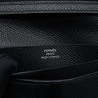 HERMES BEARN COMPACT WALLET EPSOM BLACK SHW