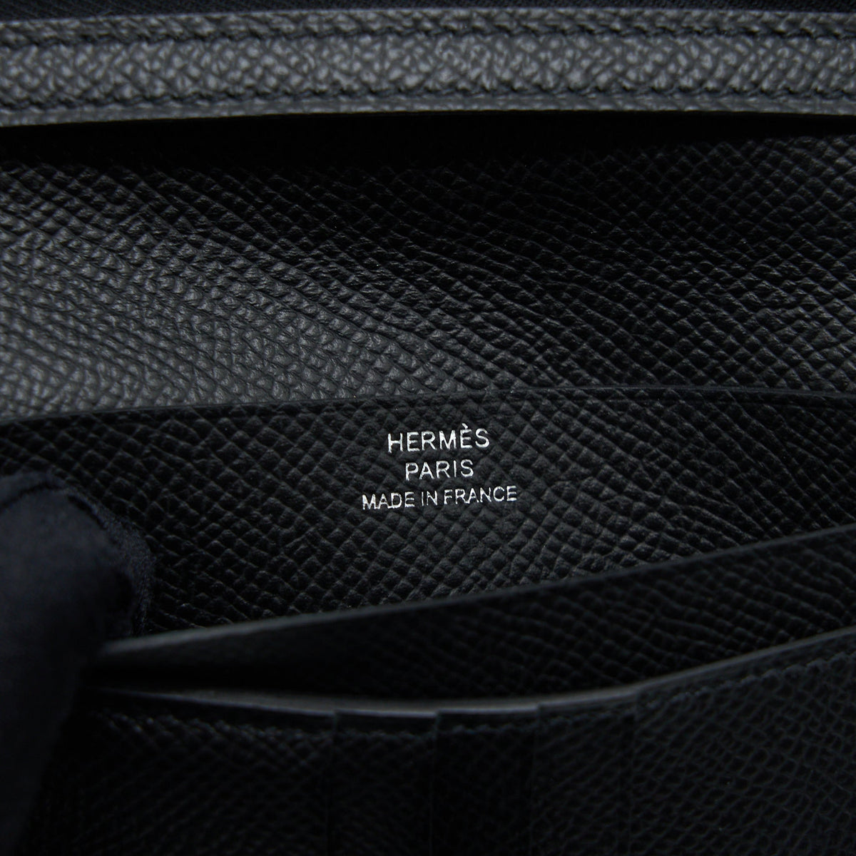 HERMES BEARN COMPACT WALLET EPSOM BLACK SHW