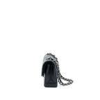 CHANEL SMALL CLASSIC DOUBLE FLAP BAG CAVIAR BLACK SHW (MICROCHIP)