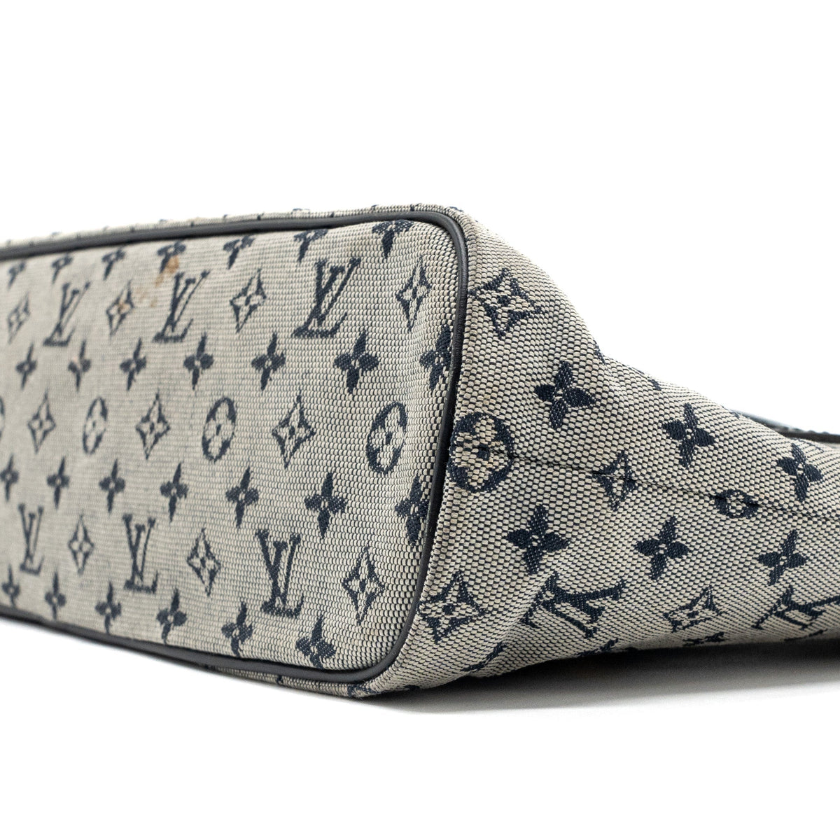 LOUIS VUITTON VINTAGE ZIP TOTE BAG FABRIC BLUE GHW