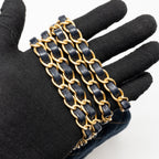 CHANEL MINI RECTANGULAR FLAP BAG DENIM DARK BLUE GHW (MICROCHIP)