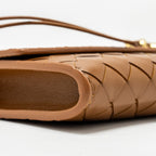 BOTTEGA VENETA ANDIAMO CLUTCH BAG LAMBSKIN BROWN GHW