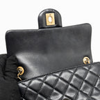 CHANEL PEARL CRUSH MINI RECTANGULAR FLAP BAG LAMBSKIN BLACK GHW