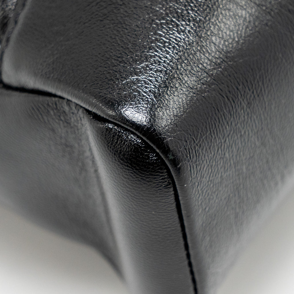 CHANEL MINI 31 BAG SHINY LAMBSKIN BLACK LGHW (MICROCHIP)