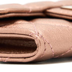 CHANEL 2.55 REISSUE FLAP CARD HOLDER METALLIC GRAINED CALFSKIN ROSE GOLD RGHW