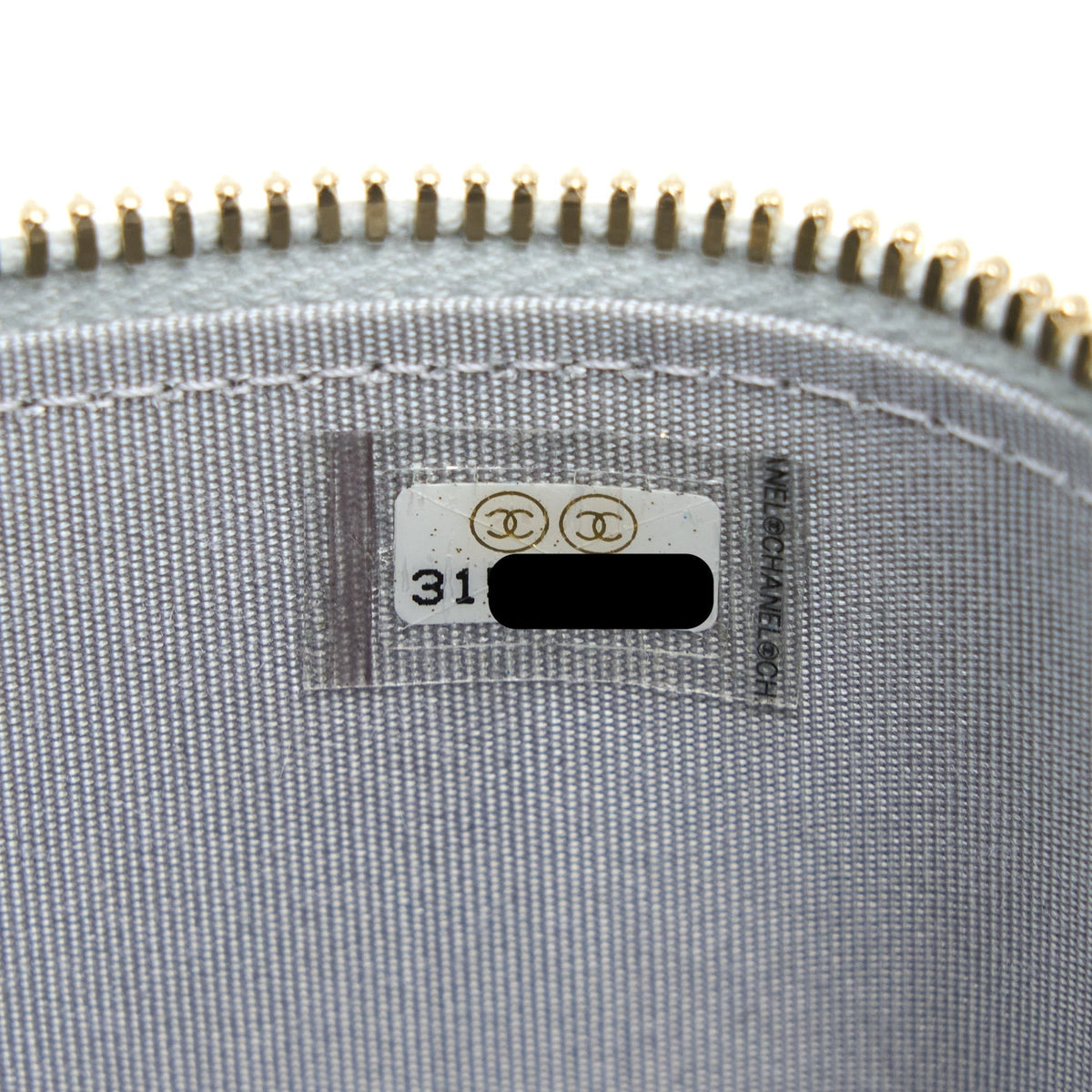 CHANEL 21A TOP HANDLE MINI VANITY WITH CHAIN LAMBSKIN LIGHT GREY GHW
