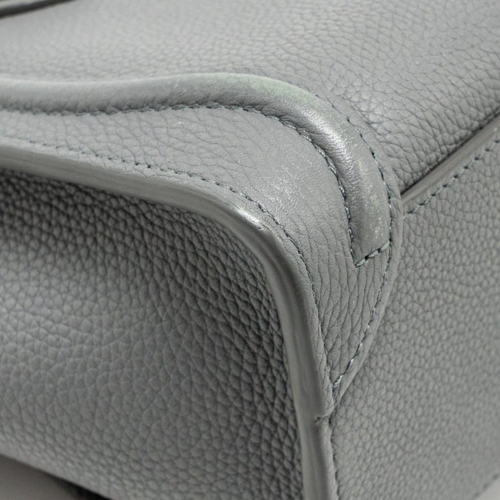 Celine Nano Luggage Bag Calfskin Grey GHW