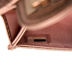 CHANEL 2.55 REISSUE FLAP CARD HOLDER METALLIC GRAINED CALFSKIN ROSE GOLD RGHW