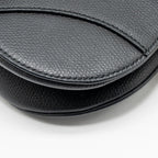 DIOR MINI SADDLE GRAINED CALFSKIN BLACK GHW
