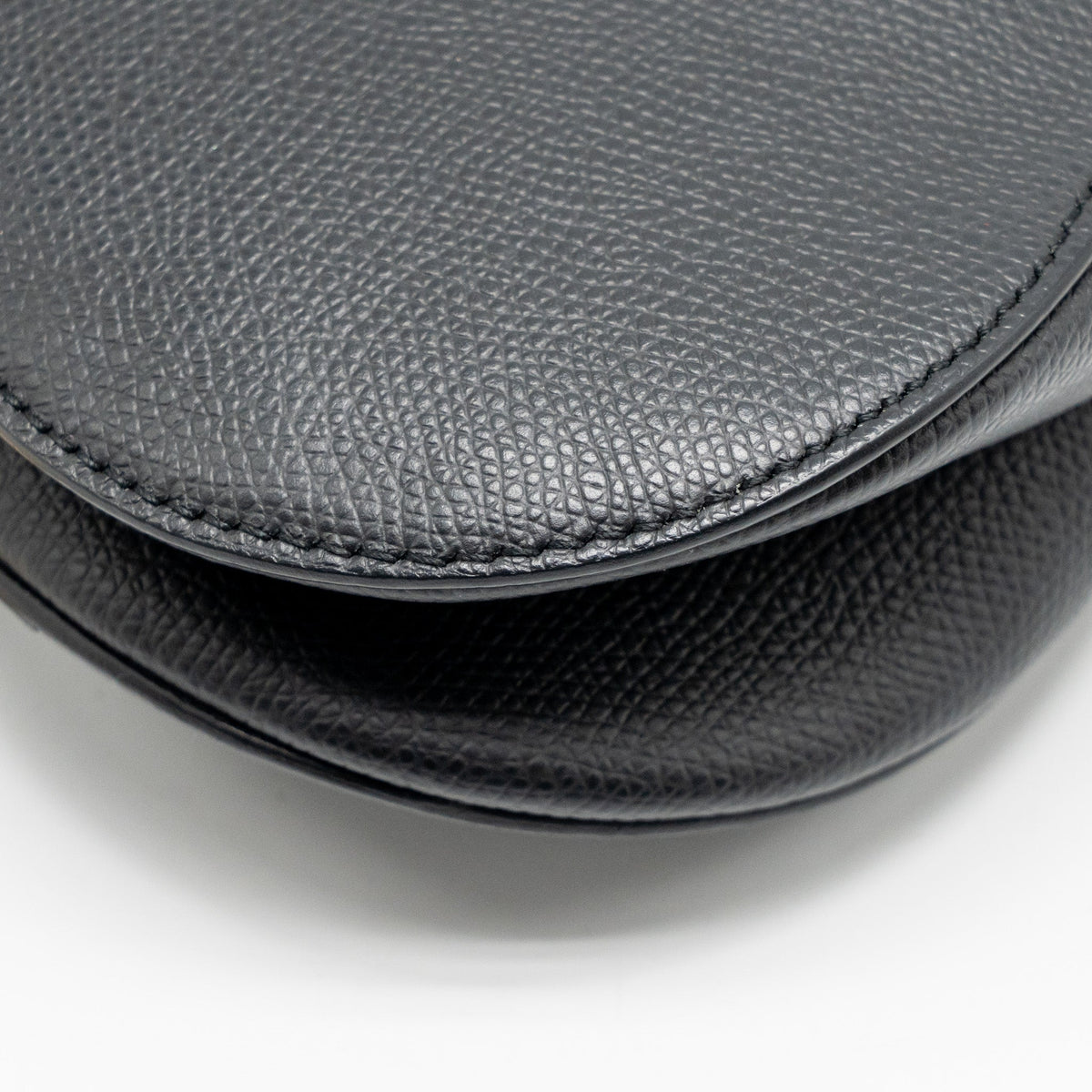 DIOR MINI SADDLE GRAINED CALFSKIN BLACK GHW