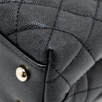CHANEL SMALL COCO HANDLE CAVIAR BLACK LGHW(MICROCHIP)