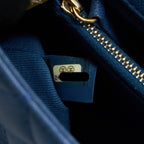 CHANEL MEDIUM COCO HANDLE FLAP BAG CAVIAR BLUE GHW