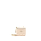 CHANEL MINI VANITY LIGHT BEIGE CAVIAR GHW