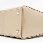 DIOR MEDIUM LADY DIOR PATENT BEIGE SHW