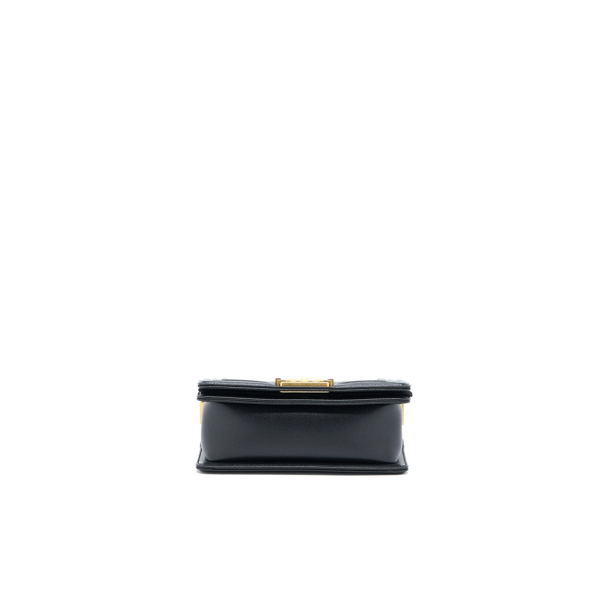 CHANEL SMALL BOY BAG CAVIAR BLACK GHW (MICROCHIP)