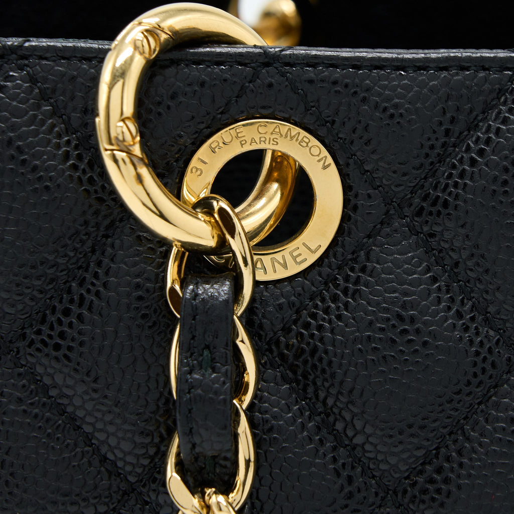 CHANEL GRAND SHOPPING TOTE / GST CAVIAR BLACK GHW